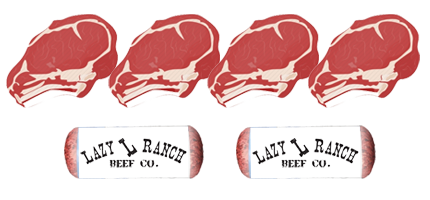 Lazy L Ranch 8lb Beef Package